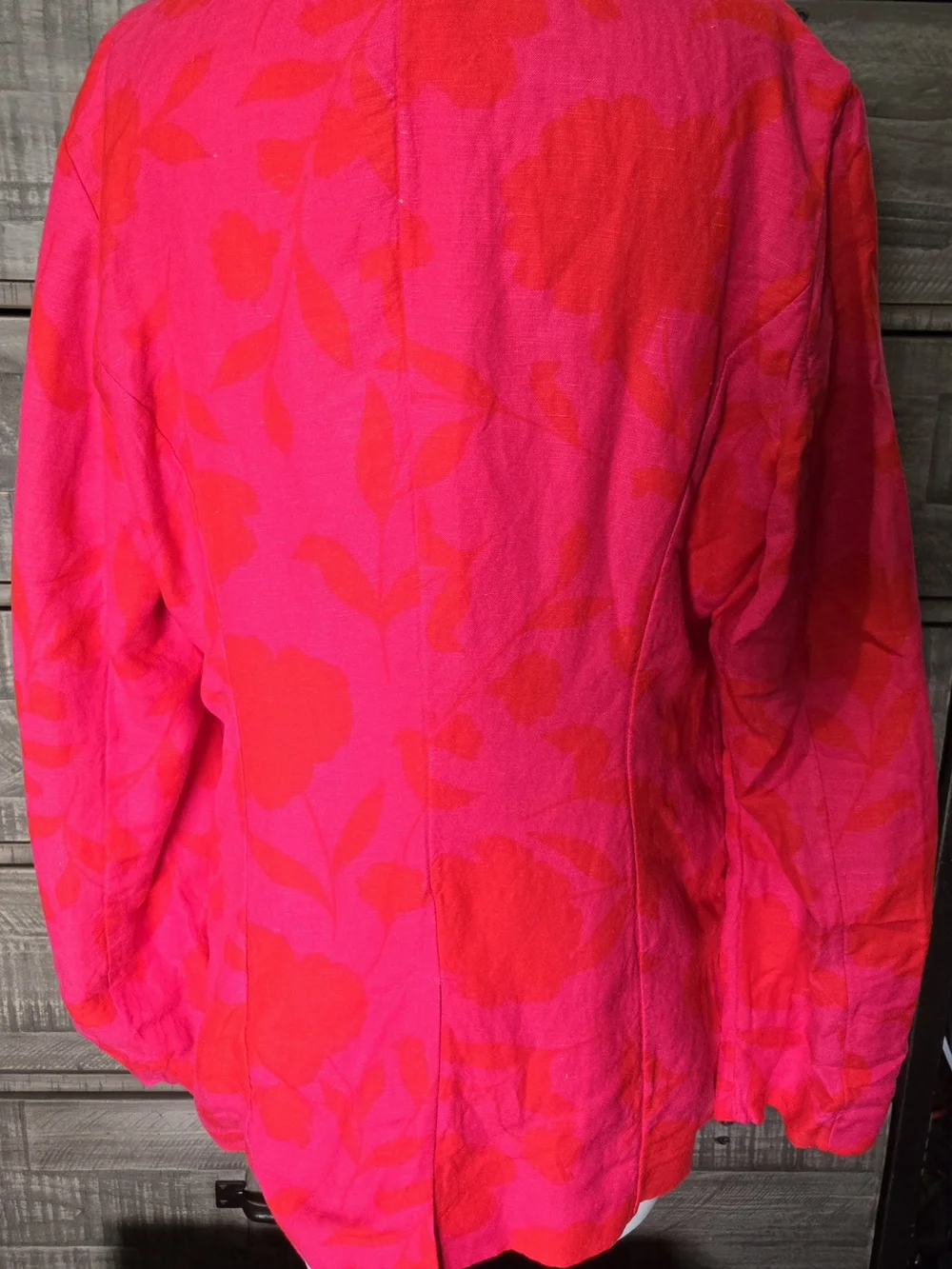 Kate Spade x Target Neon Pink Floral Linen Blend Blazer NWT
